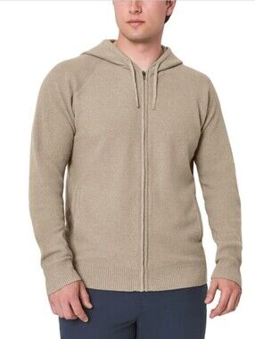 (Ew)  Modern Ambition Men's Zip-Front Hooded Cardigan